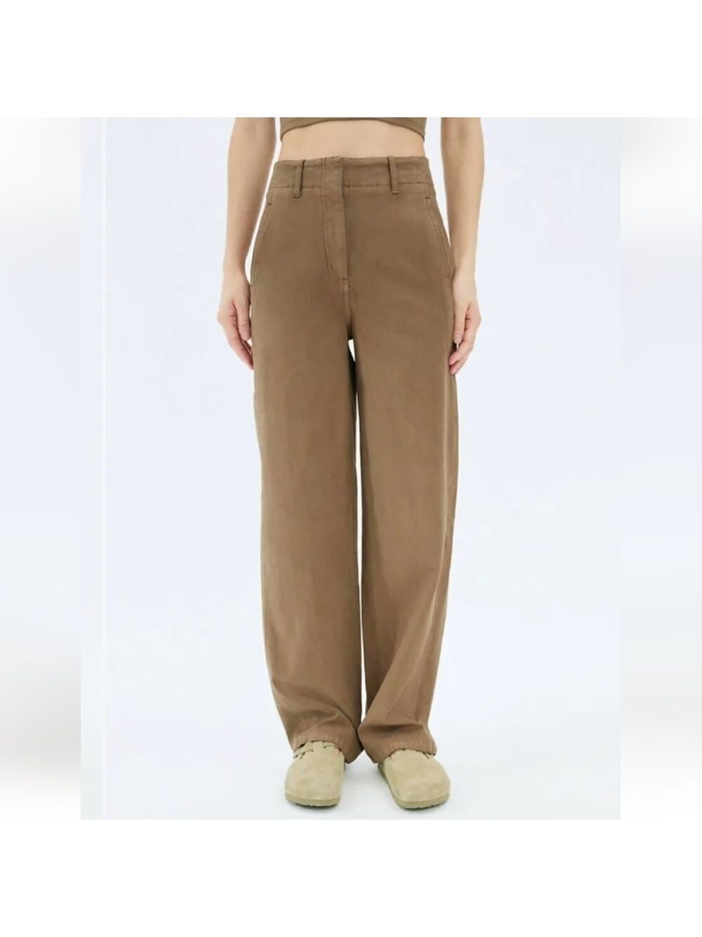Wilfred Free Ascendant Pant Straight Leg Utility Brown Size 2